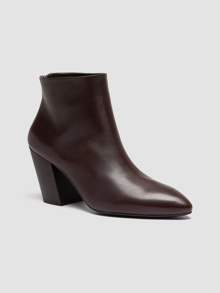 SEVRE 003 - Burgundy Leather Zip Boots women Officine Creative - 3