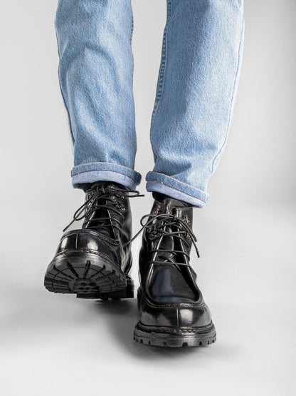 VOLCOV 008 - Black Leather Ankle Boots Men Officine Creative - 6